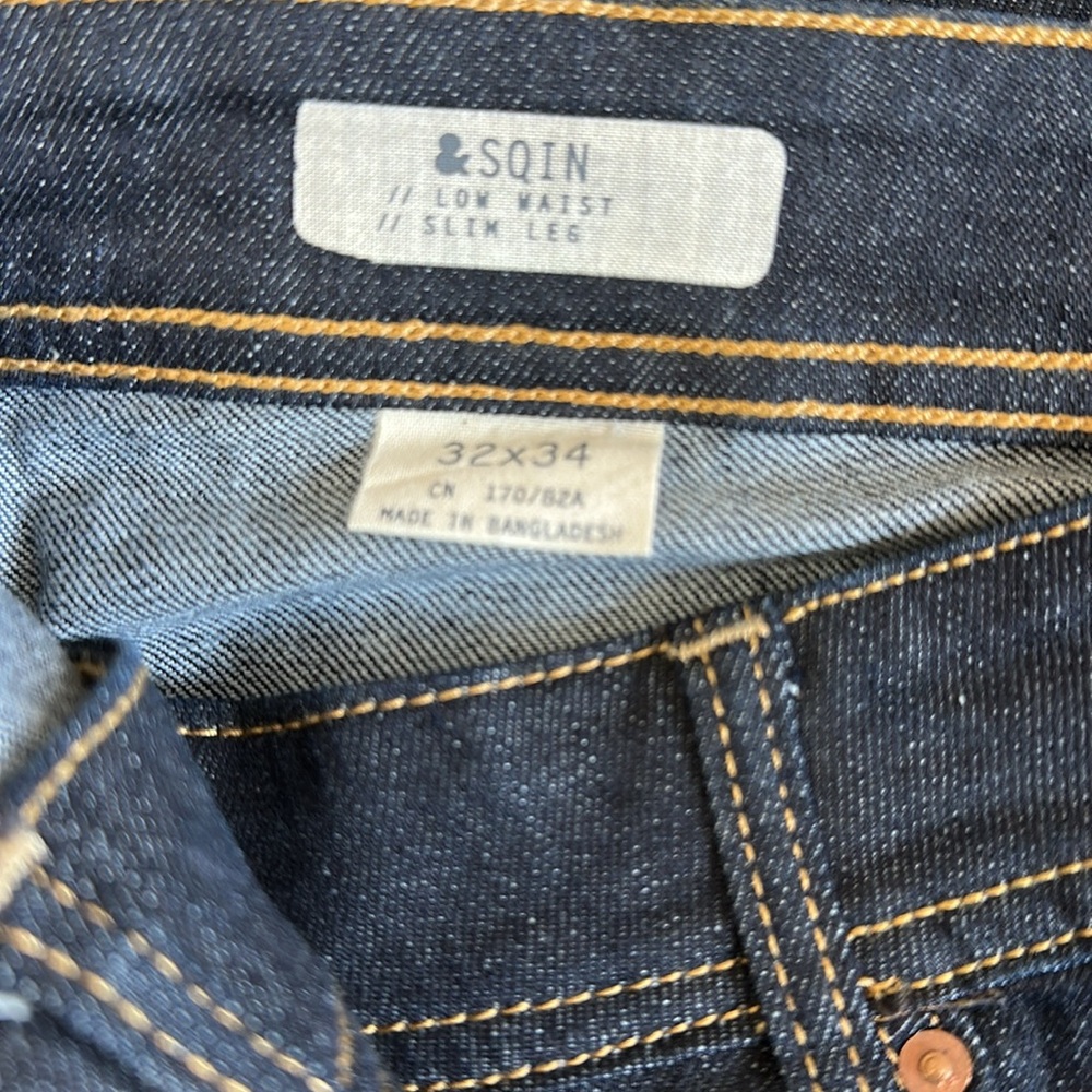 SQIN Darkly Denim Jeans~ Slim Leg Skinny~ Size 32 - Picture 9 of 16